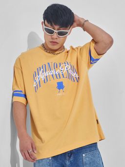 HIGHLANDER - Viacom Orange Oversized Round Neck T-Shirt