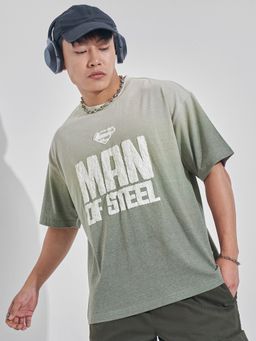 HIGHLANDER - Warner Bros Super Green Round Neck Oversized T-Shirt