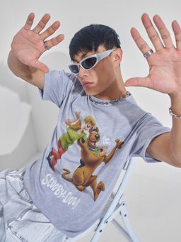 HIGHLANDER - Warner Bros Scooby Doo Lavender Round Neck Oversized Graphic T-Shirt