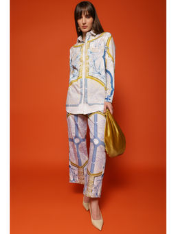 Loudless - White Series Cavaloy Printed Co-Ord (Set of 2)