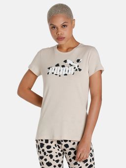 Puma - Ess Animal Womens Beige T-shirt