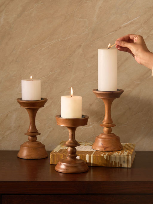Amaara Home Hikari Candle Holders (Set Of 3)
