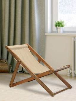 Metalsmith - Recliner Chair For Home Folding Chair Garden Chair Outdoor Chair Beige