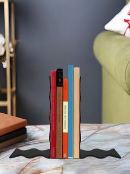 Metalsmith - Iron Book Ends - Set Of 2 Decorative Metal Bookends For Shelves