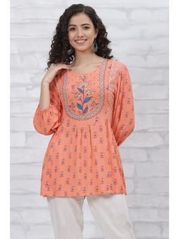 Rangriti - Coral Printed Top
