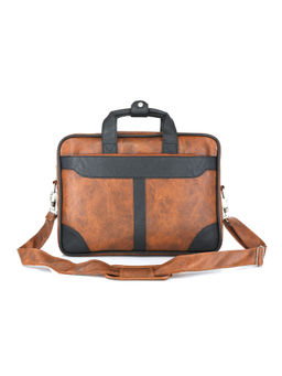 MBOSS - Faux Leather 15.6 Inch Laptop Messenger Bag