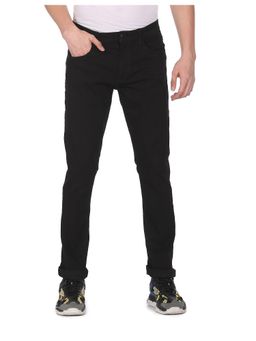 U.S. Polo Assn. Denim Co. - Men Black Clean Look Woody Slim Straight Fit Jeans