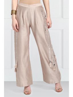 Twenty Nine - Taupe Mirrorwork Tassel Pants