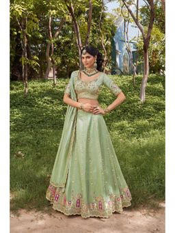 KRISHREE - Women Premium Embroidered Semi-Stitched Lehenga With Unstitched Choli And Dupatta
