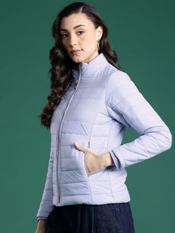 CAYMAN - Women's Solid Lightweight Stand Collar Puffer Jacket