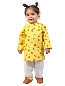Mama & Peaches - Fiery Lion Kurta & Pyjama (Set of 2)