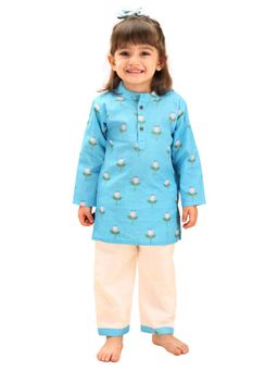 Mama & Peaches - Pretty Flower Kurta & Pyjama (Set of 2)