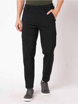 ROOKIES - Black Breathable Nylon Spandex Slim Fit Utility Pant