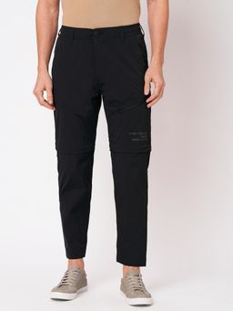 ROOKIES - Black Breathable Nylon Spandex Slim Fit Utility Pant