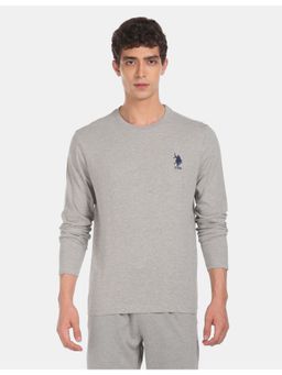 U.S. POLO ASSN. - Men Grey I656 Comfort Fit Solid Cotton T-Shirt