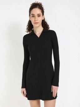 Calvin Klein - Polyester Spread Collar Bodycon Mini Dress