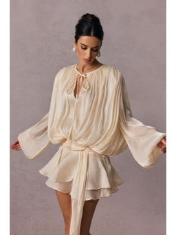 Loveable Creations By Muskan - Monaco Breeze Off White Mini Dress