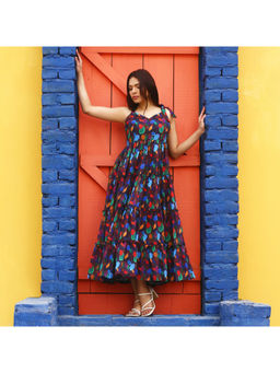 Noun - Innessa Leafy Flared Maxi Sundress