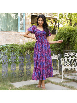 Noun - Jones Multicolor Flared Maxi Dress