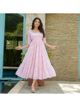 Noun - Reyna Pink Floral Maxi Dress