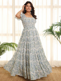 Noun - Emma Multicolor Printed Maxi Dress