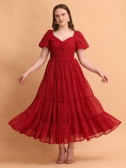 Noun - Caitlyn Maroon Maxi Dress