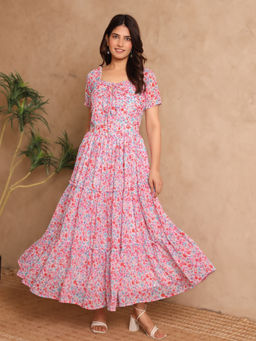 Noun - Genevieve Multicolor Floral Dress