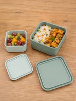 Mi Arcus - Silicone Leak Proof Seal Green Snack Boxes (6-48 Months) (Pack of 2)