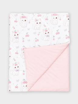 Mi Arcus - Ultra Soft Printed Blanket for Girls- White and Pink (12-36 Months)