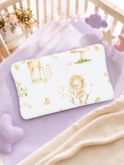 Mi Arcus - Cute Printed Ultra-Soft Breathable Baby Pillow- Cream