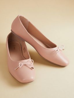 max - Women Beige Bow Ballerinas