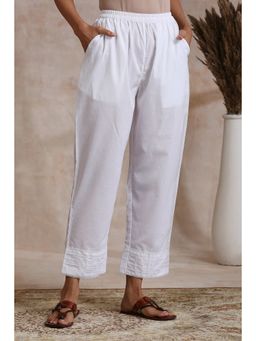 TAHILIYA - White Cotton Farsi Pants