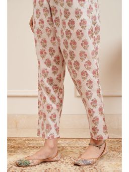 TAHILIYA - Pink Hand Block Printed Farsi Pants