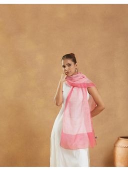 Fabindia - Pink Cotton Silk Stole