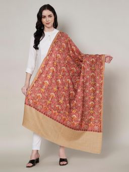 MUFFLY - Women Floral Wool Multi-Color Shawl