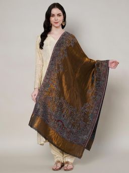 MUFFLY - Women Floral Wool Copper Shawl