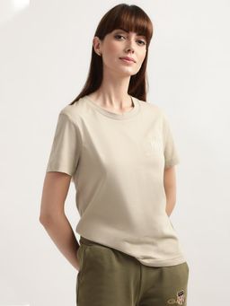 GANT - Women Beige Solid T-Shirt
