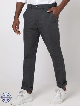 GAP - Men's Checked Flat-Front Slim Fit Trouser