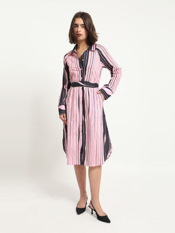 RAREISM - Fraser Print Shirt Dress with Belt (Set of 2)