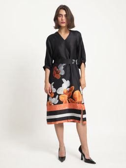 RAREISM - Morrison Floral Print Slit Dress