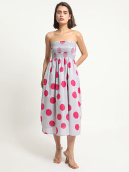 RAREISM - Mureel Polka Print Fit And Flare Dress