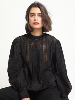 RAREISM - Schwan Ballon Sleeve Blouse Top