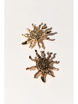 H&M - Women Gold Sunburst-Shaped Earrings