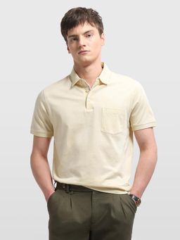 Arrow - Yellow Solid Regular Fit Polo T-Shirt