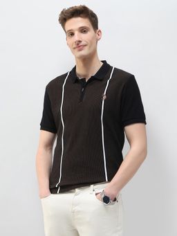 U.S. Polo Assn. Denim Co. - Black Vertical Striped Summer House Polo T-Shirt