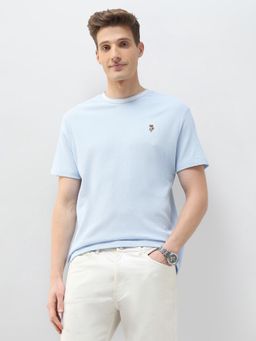 U.S. Polo Assn. Denim Co. - Blue Textured Motel On The Coast Slim Fit T-Shirt