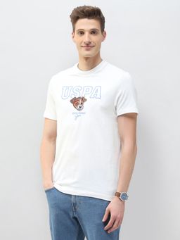 U.S. Polo Assn. Denim Co. - White Graphic Brand Embroidered Motel On The Coast T-Shirt