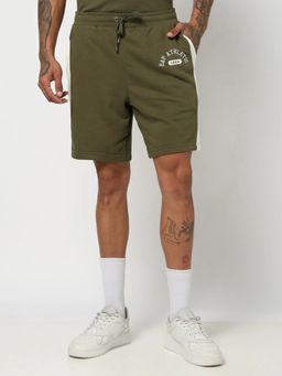 GAP - Olive Regular Mid Rise Colourblock Shorts