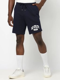 GAP - Navy Blue Regular Fit Logo Print Shorts