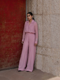 SOMYA GOYAL - Straight Lavender Trousers